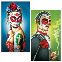 World Buyers Decorative Matches, Luna & Marcos, Set of 2 Matchboxes