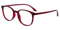 Firmoo Anti Blue Ray Computer Reading Glasses, Vintage Chic Square TR Frame, Anti Eyestrain UV400 Protection Glasses for Women（Red, 1.50）
