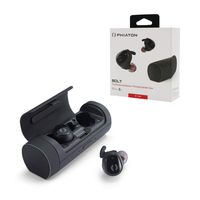 Phiaton Bolt BT 700 BA Black Balanced Armature True Wireless Earbuds with Mic - Sound-Isolating Bluetooth Wireless Earphones with Rich Stereo Bass and Charging Speaker Case, Siri, Google Assistant