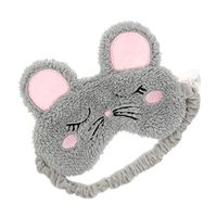 HXINFU Fluffy Mouse Sleep Eye Mask Cartoon Sleeping Blindfold for Women Girls
