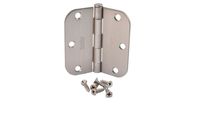 (Pack of 24) Kesler 3 1/2 Inch Satin Nickel Door Hinges (5/8" Radius Corners)