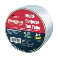 Nashua 322 Multipurpose Foil Tape, 3.2 mil Thick, 9 m Length, 48 mm Width, Aluminum