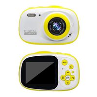 Kids Digital Camera Waterproof IP68 3M Drop Resistance Durable Children 8MP Selfie Video Camcorder MP3 MP4 Player for 4-10 Years Old Girls Boys (Yellow)
