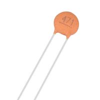 uxcell Ceramic Capacitor Kit 50V 470PF Disc Capacitors for DIY Electronic Circuit, Pack of 50, Brick Red