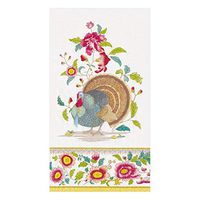 Caspari Thanksgiving Setting Paper Guest Towel Napkins, Four Packs of 15