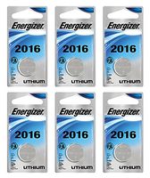 6X Energizer CR2016 Batteries 3v Lithium Carded Coin Button Battery Fresh