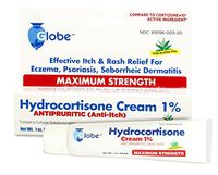 Hydrocortisone Maximum Strength Cream 1% with Aloe, USP 1oz (Compare to Cortizone-10)