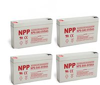 NPPower NP6-9Ah 6Volt 9Ah Sealed Lead Acid Rechargeable Battery Replace 6V 8Ah, 6V 7Ah with Terminal F1 / （4pcs）