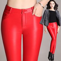 H.coosy practical;cozy Autumn and winter new plus velvet pants female Slim mention hip was thin large fashion wear red long leggings wholesale