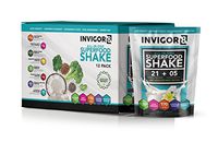 INVIGOR8 Superfood Shake (French Vanilla) Gluten-Free and Non GMO Meal Replacement Grass-Fed Whey Protein Shake with Probiotics and Omega 3 (12-Pack Pouches) (French Vanilla)
