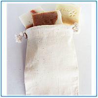 High Quality Cotton Muslin Bags Wedding Gift Bags 3x4 inch Pack of 24 (24)
