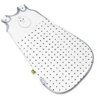 Nested Bean Zen Sack Classic - Adjustable Cotton Wearable Blanket | Baby Sleeping Bag (6-15 Months, This Way 'n That Way - White)