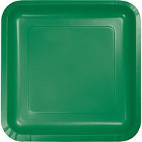 Pack of 180 Emerald Green Premium Disposable Paper Party Dinner Plates 9"