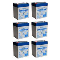 Power Sonic PS-1250F2 12V 5Ah Replacemnt for CSB Battery GP1245-F2-6 Pack