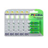 Precharged AAA Rechargeable Battery 600mAh 1.2v Ready-to-Use Ni-mh Type Battery Count:Pcs (20)