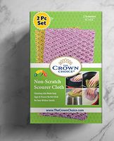 Non-Scratch HEAVY DUTY Scouring Pad or Pot Scrubber Pads (2PCs) | For Scouring Kitchen, Dishwashing, Cleaning | Nylon Mesh Scrubbing Scrubbies | Scrub Pads Cloth Outlast ANY Sponges