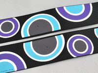 5y Printed Grosgrain Ribbon Bows Chritmas Party DIY Appliques Crafts (Black)