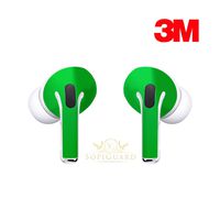 SopiGuard Skin for Apple Airpods Pro Earbuds Sticker Vinyl Wrap (3M Gloss Green)