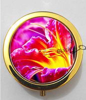 BlackKey Purple Lily Flower 3-Compartment Decorative Pocket Gift Box Case Organizer for Pill, Color 2 -642