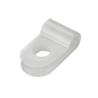 uxcell 50Pcs Nylon R-Type Cable Clamp Organizer Cord Clips for Wire Management 3.2mm White UC-0