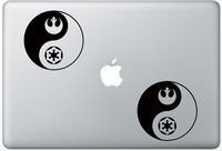Star Wars Yin Yang ArcDecals78601184 Set Of Two (2x) , Decal , Sticker , Laptop , Ipad , Car , Truck