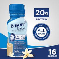 Ensure Enlive Advanced Nutrition Shake with 20 Grams of Protein, Meal Replacement Shakes, Vanilla, 8 Fluid Ounce (Pack of 16)