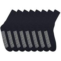 Noble Health Care Diabetic Non Skid Hospital Slipper Socks (12 Pack) (13-15, Black)