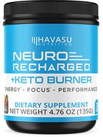 Havasu Nutrition Extra Strength Keto Brain Supplement for Energy & Focus - Mental Performance Nootropic & Pre Workout with Natural Caffeine, Ginkgo Biloba & More – Brain Booster 4.76 oz (135 G)