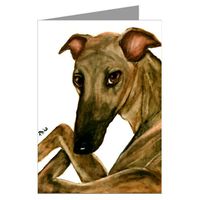 Greyhound with Legs Crossed Notecard Set