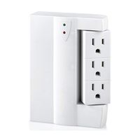 Katzco 6 Outlet Swivel Mount Socket - Side Socket 6 Outlet Surge Protector Swivel Wall Power Strip - for Home and Office