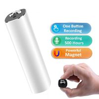 Digital Voice Recorder, Binrrio 32G Voice Activated Recorder with 500 Hrs Working Time and Strong Magnetic for Lectures Students,Playback,Noise Reduction,Password,Mp3 (Silver)