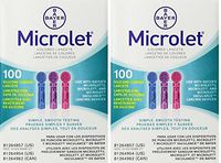 Microlet Bayer Colored Lancets, 100 Count (Pack of 2)