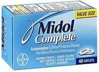 Midol Complete Maximum Strength Pain Reliever Caplets 40 ea (Pack of 5)
