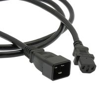 Otimo 6 Ft Power Cord C20 to C13 Black/SJT 14/3