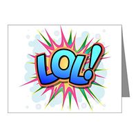 Note Cards (10 Pack) Text Abbreviation LOL!