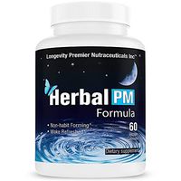 Longevity Herbal PM - Herbal Sleep Formula with 5-htp, melatonin, Valerian & GABA. 60 Veggie Capsules