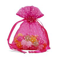 Hot Pink Polka Dots Favor Bags 6" X 9" | Quantity: 30