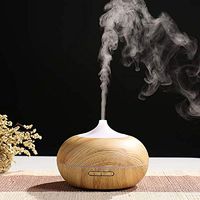 300ml Aromatherapy Diffuser, Wood Grain Essential Oil Diffuser Night Light Ultrasonic Aroma Humidifier …