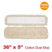 1pc 36" x 5" SunnyCare #25363-1 Natural Cotton Dust Mop