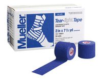 Mueller Tear-Light Tape, Blue, 2" x 7.5 yd, Case of 24 Rolls