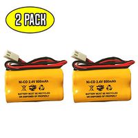 (2 Pack) 2.4v 800mah NiCad Battery Pack Replacement Exit Sign Emergency Light Dual-Lite 0120822-E 12-822 Atlight 100003A097 Lithonia Chloride 100-003-A093 100-003-A095 12-790 Custom-7