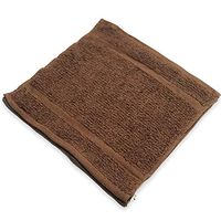 IZO All Supply 12 Pack Brown 12"x12" Cotton Fingertip-Hand-Face Towels- 100% Extra Soft Ring Spun Washcloths, Highly Absorbent Cleaning Cloth