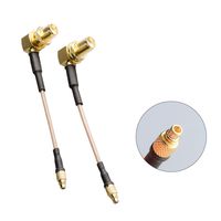 Wolfwhoop Q3-B 2pcs MMCX to 90 Degrees SMA Female 75mm Low Loss FPV Antenna Extension Cable Antenna Adapter