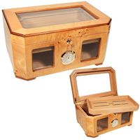 Cuban Crafters Palacio Burl Wood Cigar Humidor 150 Count