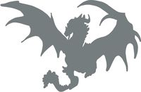 hBARSCI Dragon Vinyl Decal - 5 Inches - for Cars, Trucks, Windows, Laptops, Tablets, Outdoor-Grade 2.5mil Thick Vinyl - Gray