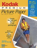 Kodak Premium Picture Paper for Inkjet Prints (Satin, 8.5x11, 50-Sheets)