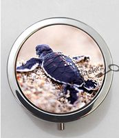 BlackKey Sea Turtle Animal 3-Compartment Decorative Pocket Gift Box Case Organizer for Pill, Color 1-389