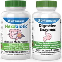 DrFormulas Probiotics with Digestive Enzymes and Prebiotics | Lipase, Amylase and Bromelain, Plus Nexabiotic Multi Lactobacillus, Saccharomyces Boulardii, Bifidobacterium Infantis, 30 Days Supply