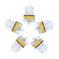 Dr.Fish 5PCs LED Fishing Lure Bait Attractant Deep Drop Light Water Trigger Deep Sea Ice Fishing Flasher Glow Underwater Freshwater Saltwater Halibut Tuna Bass Yellow