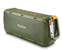 Kaito V3 Wireless Bluetooth Speaker with IPX6 Waterproof Louder Volume, More Bass, Water Resistant, Perfect Speaker for Golf, Beach, Shower & Home (Green)
